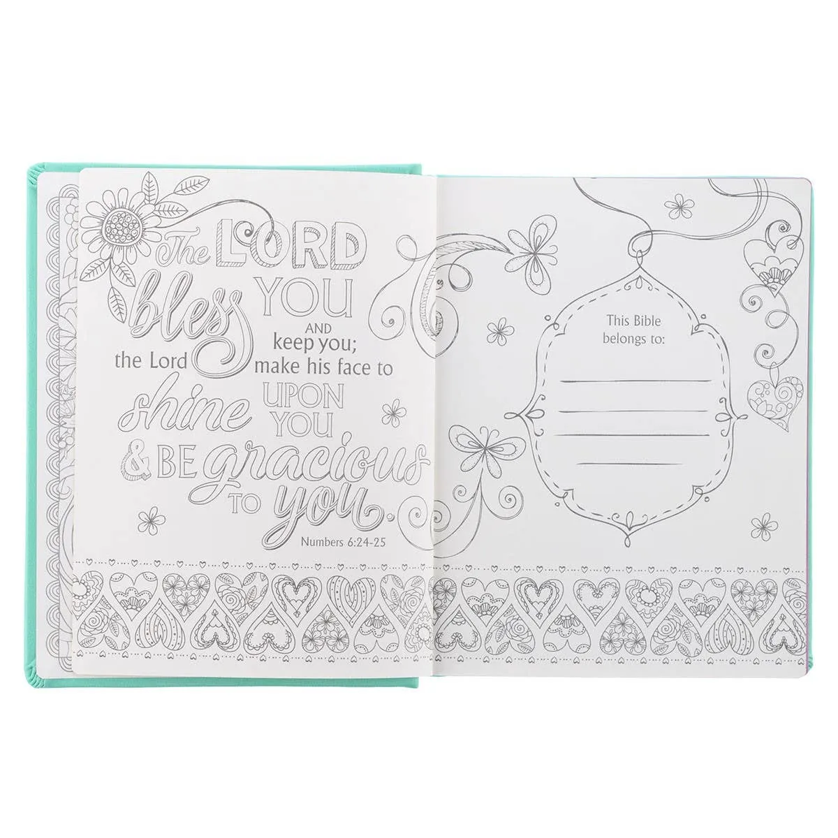 Teal Butterfly Hardcover My Creative Bible for Girls - an ES