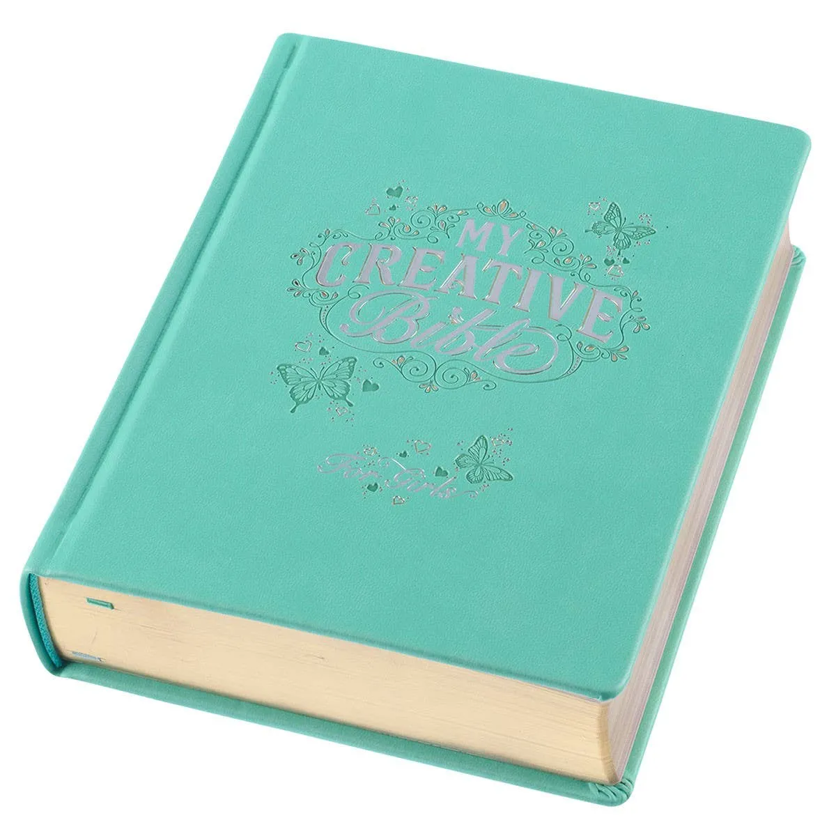 Teal Butterfly Hardcover My Creative Bible for Girls - an ES
