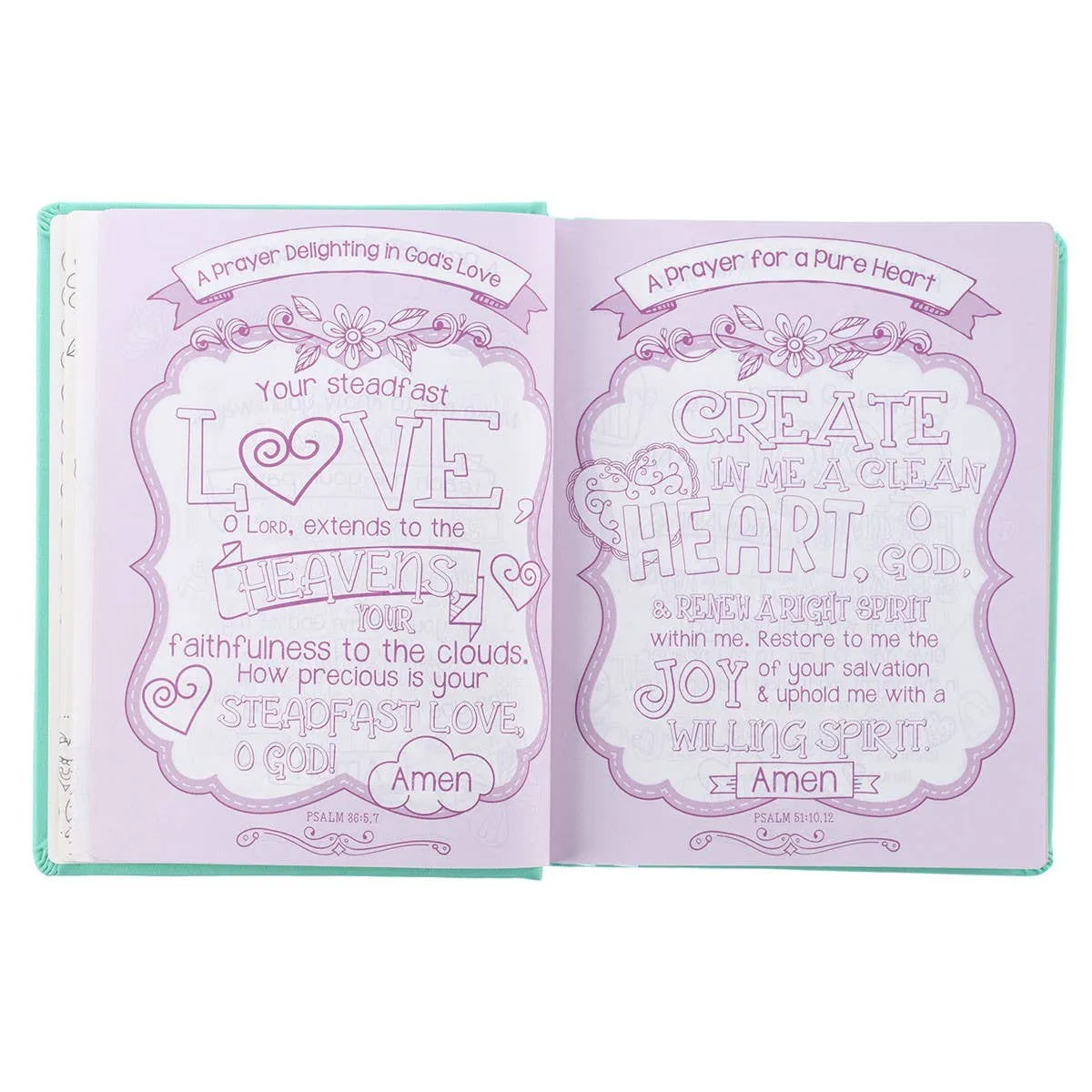 Teal Butterfly Hardcover My Creative Bible for Girls - an ES
