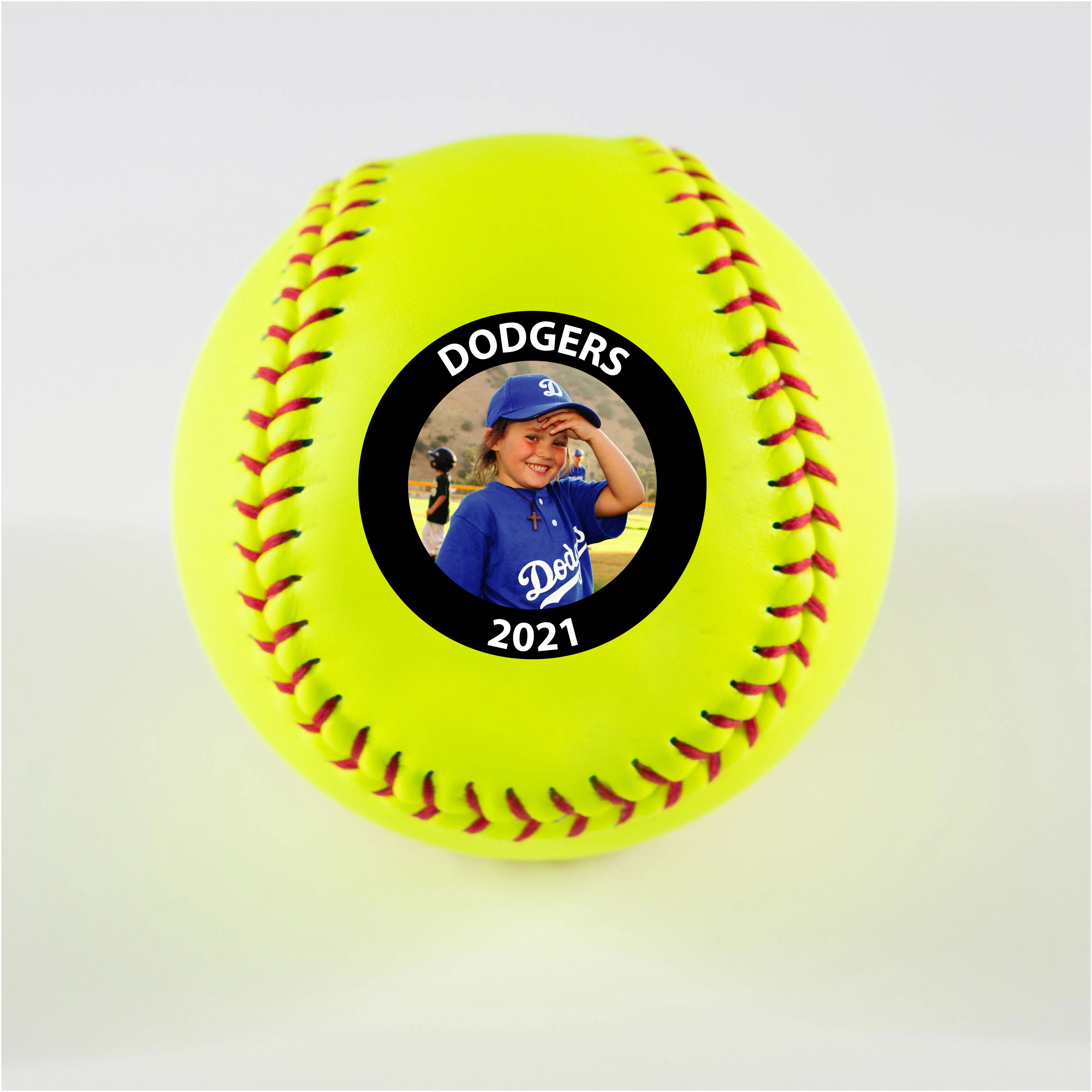 Team Logo with Personalization, Printed Softball