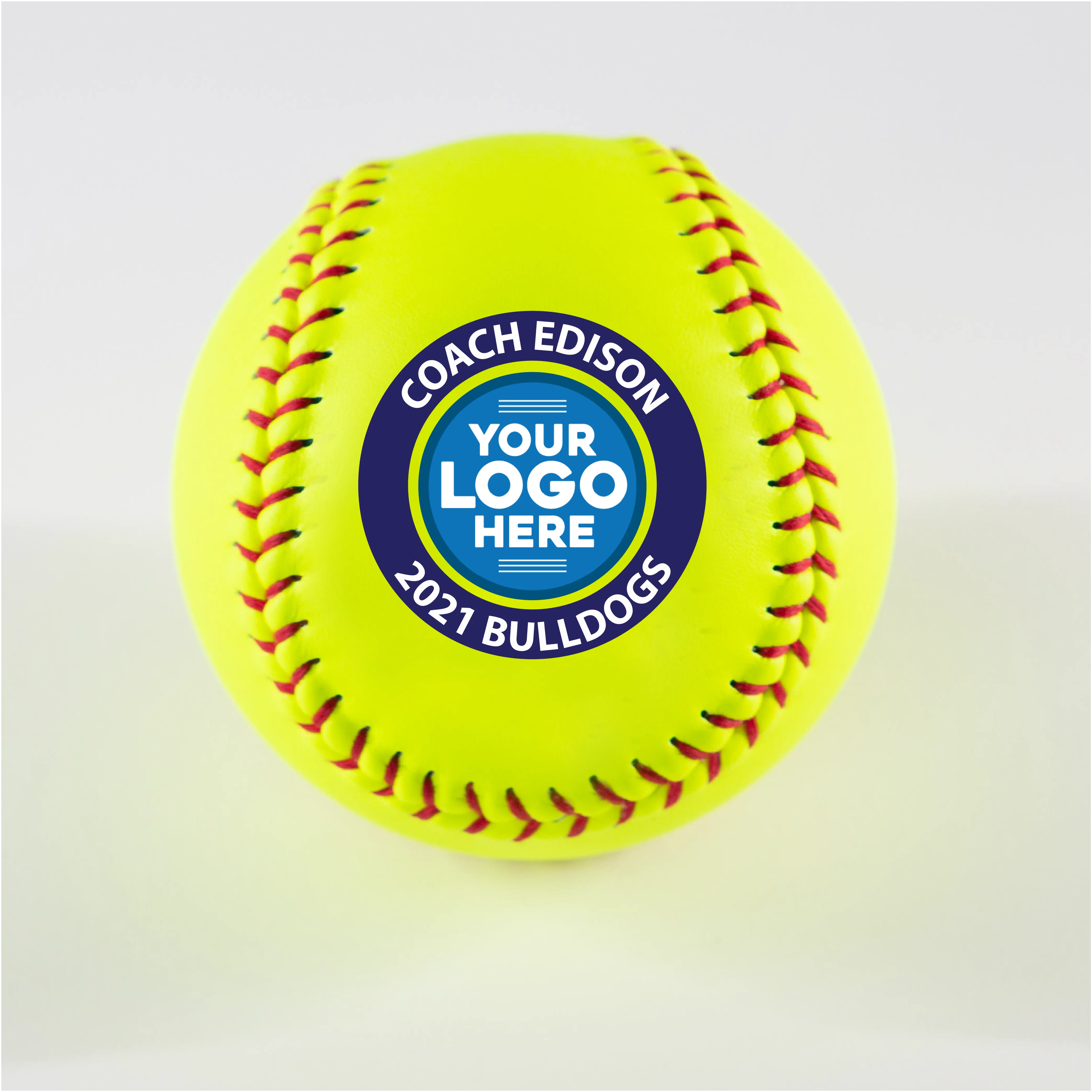 Team Logo with Personalization, Printed Softball