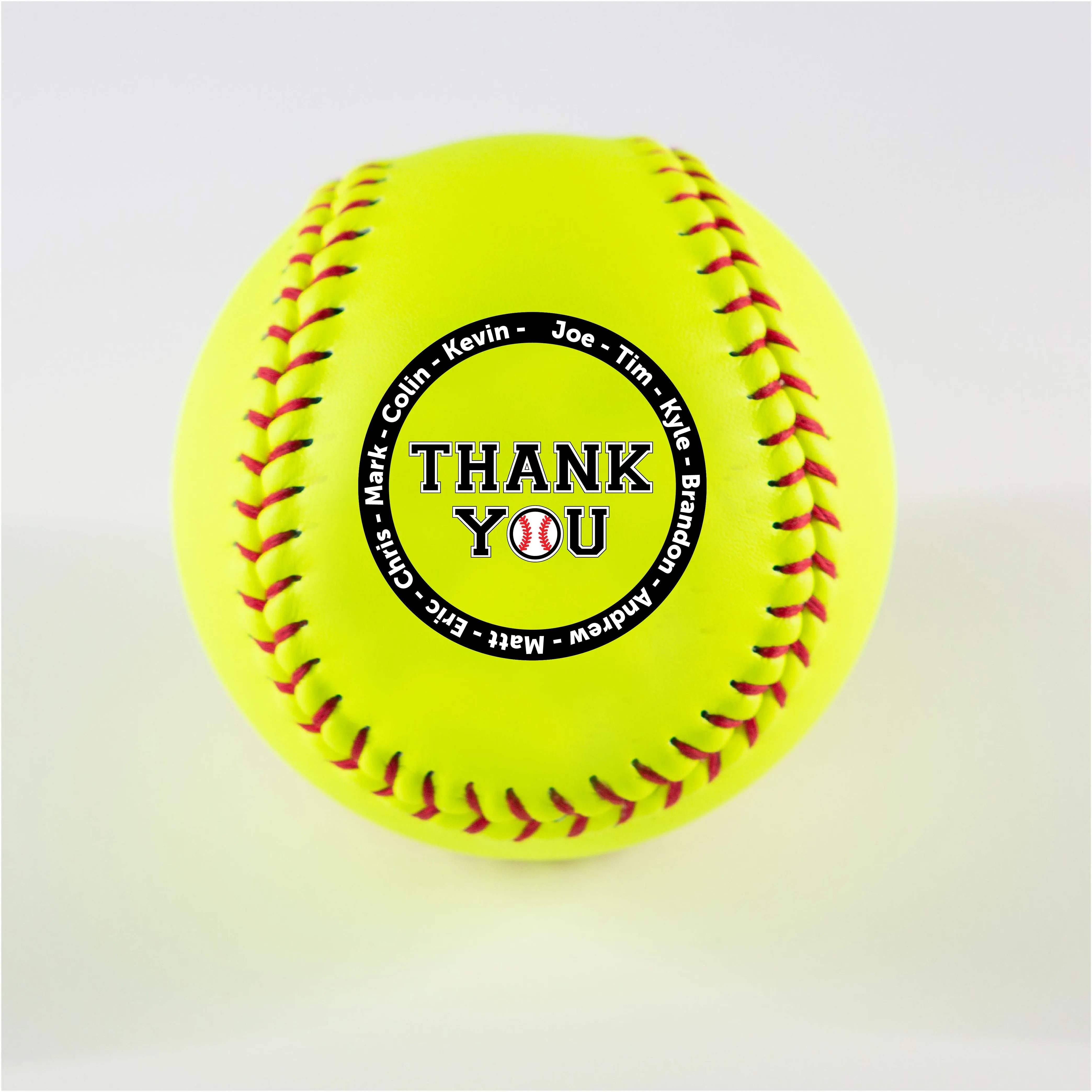 Team Logo with Personalization, Printed Softball