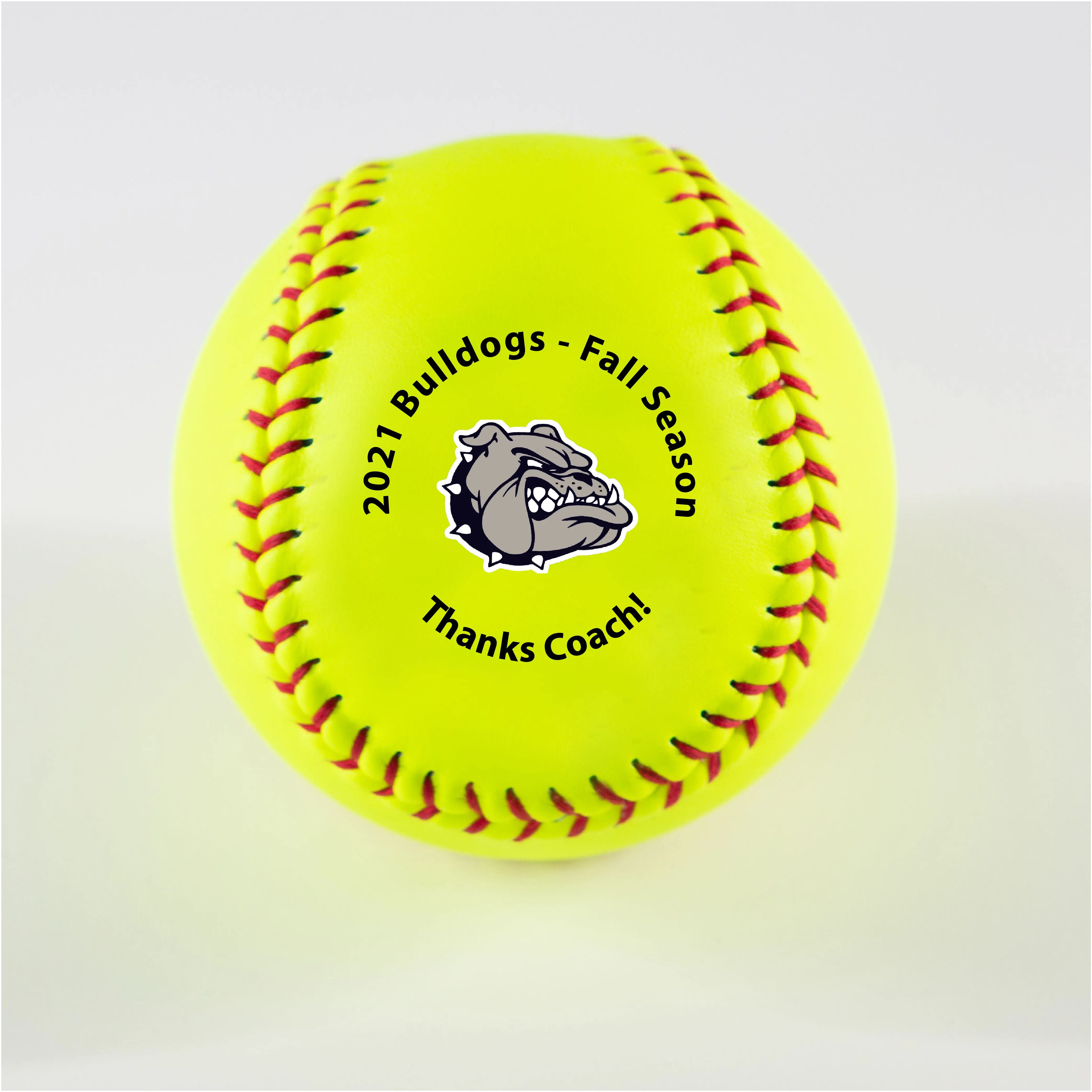 Team Logo with Personalization, Printed Softball