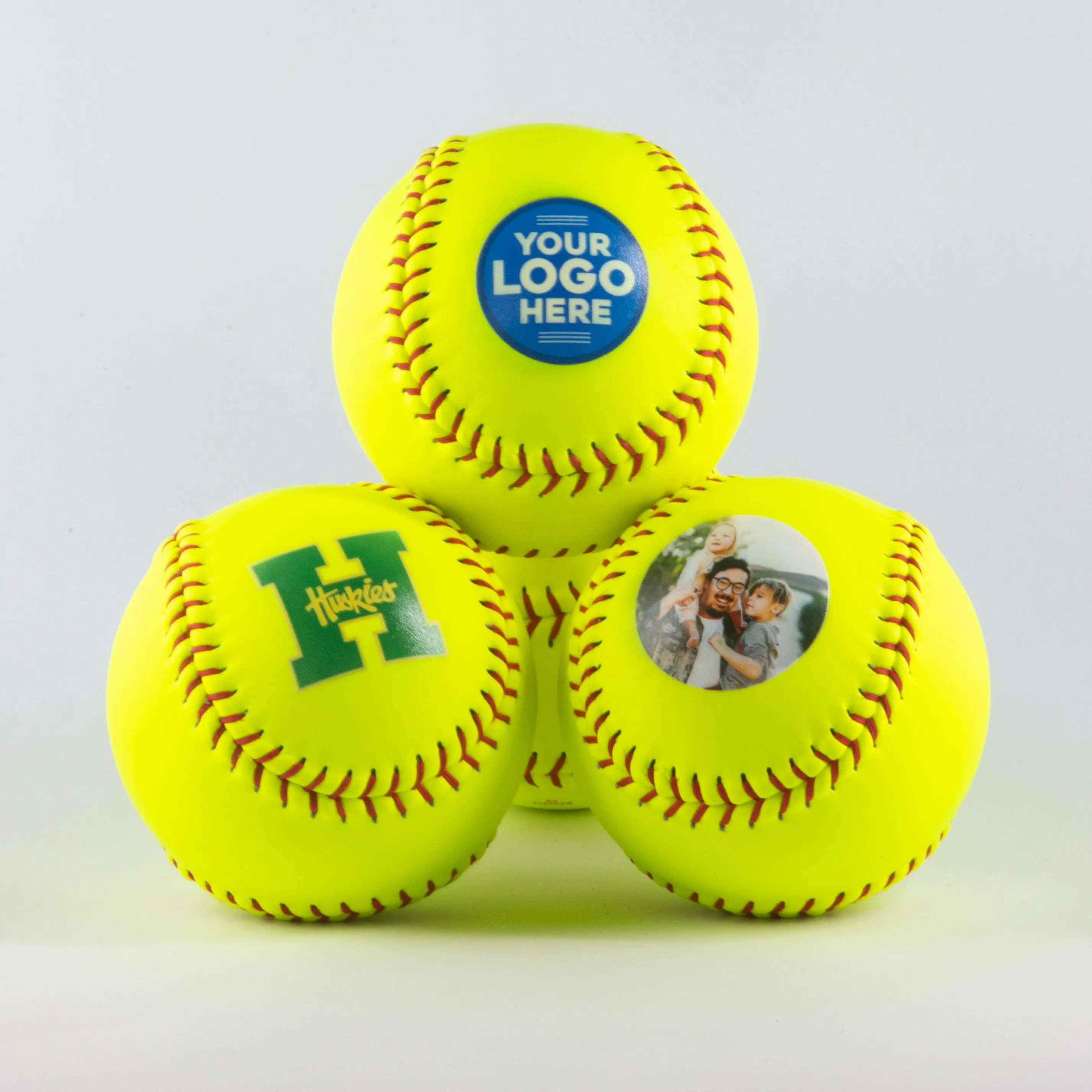 Team Logo with Personalization, Printed Softball