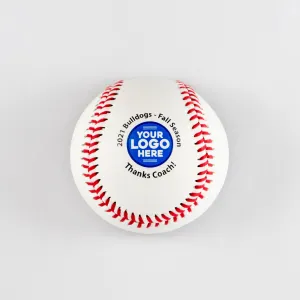 Text with Logo, Printed Baseball