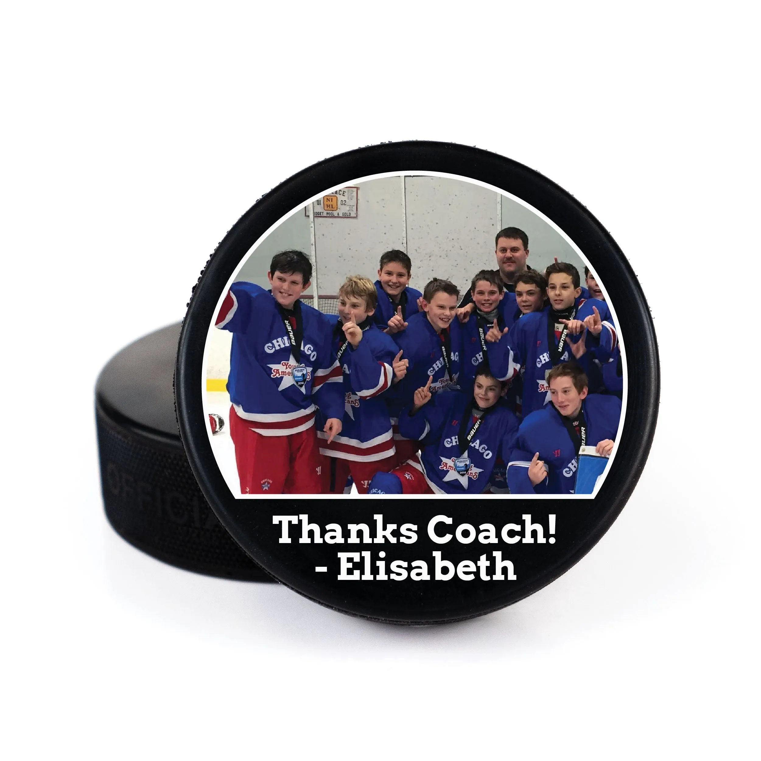 Thanks Coach, Printed Pucks