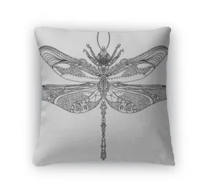 Throw Pillow, Steampunk Dragonfly