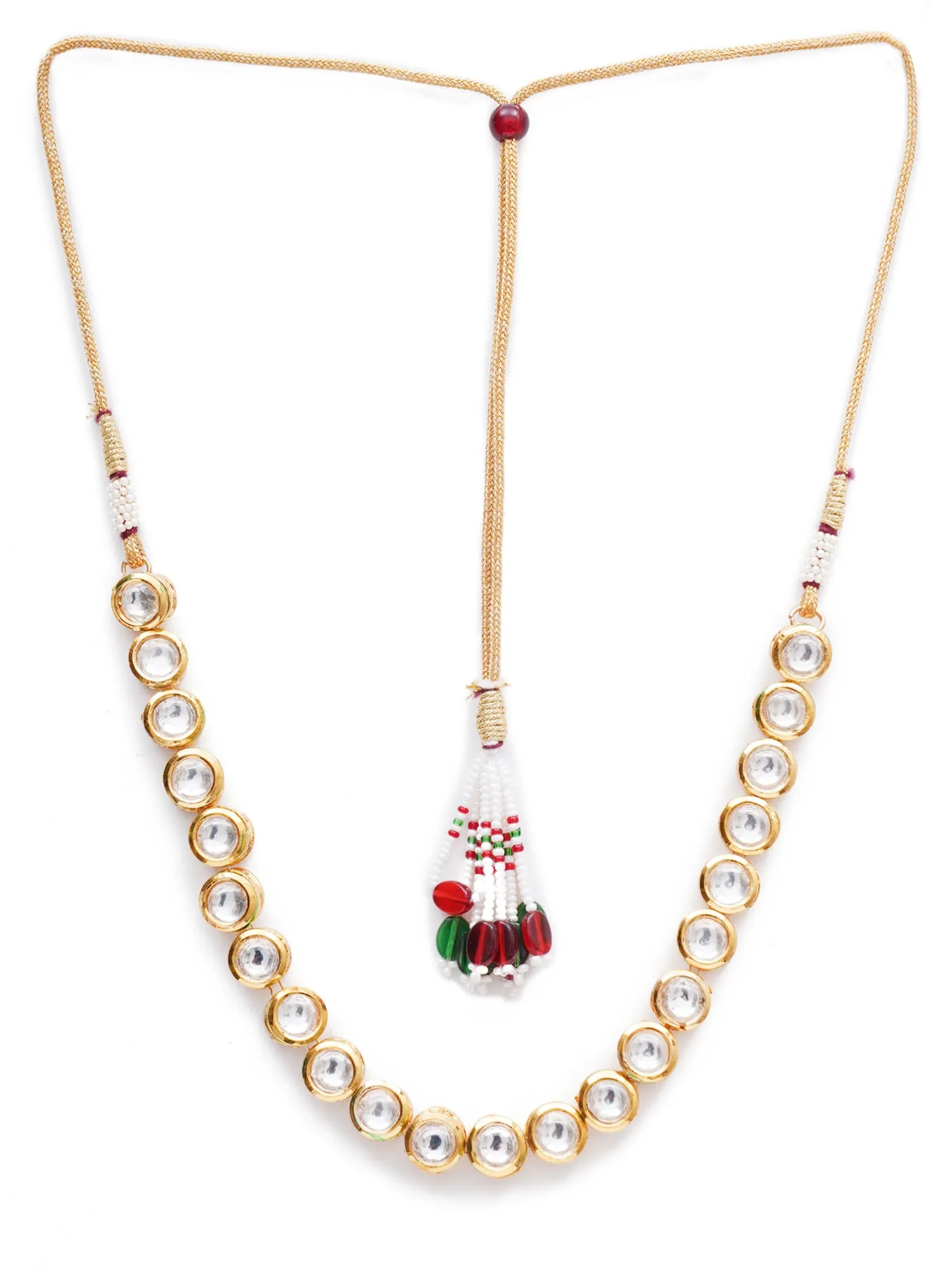 Traditional Gold Plated Polki Kundan Necklace Set