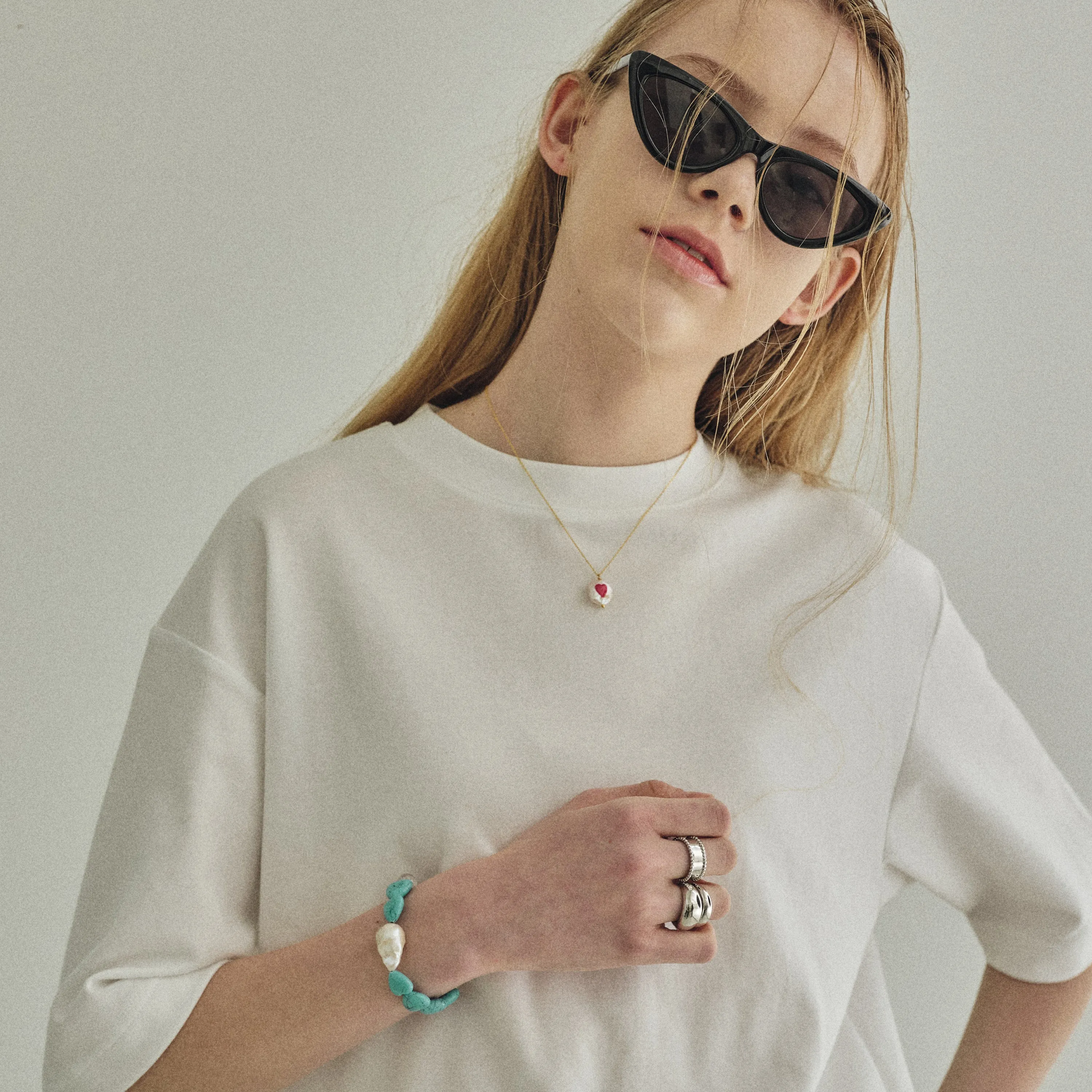 Turquoise Love Pearl Bracelet