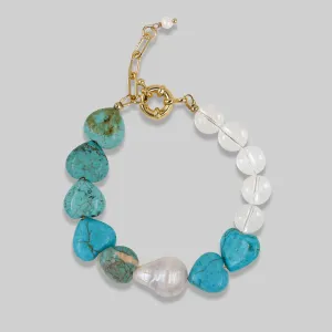 Turquoise Love Pearl Bracelet