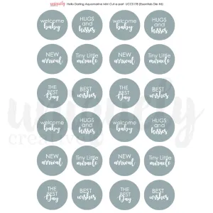 Uniquely Creative - Hello Darling - Aquamarine Cut-a-Part Sheet Mini