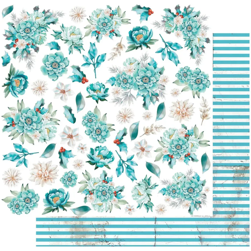 Uniquely Creative - Merry and Bright - 12 x 12 Single Sheet - Holly Bouquet