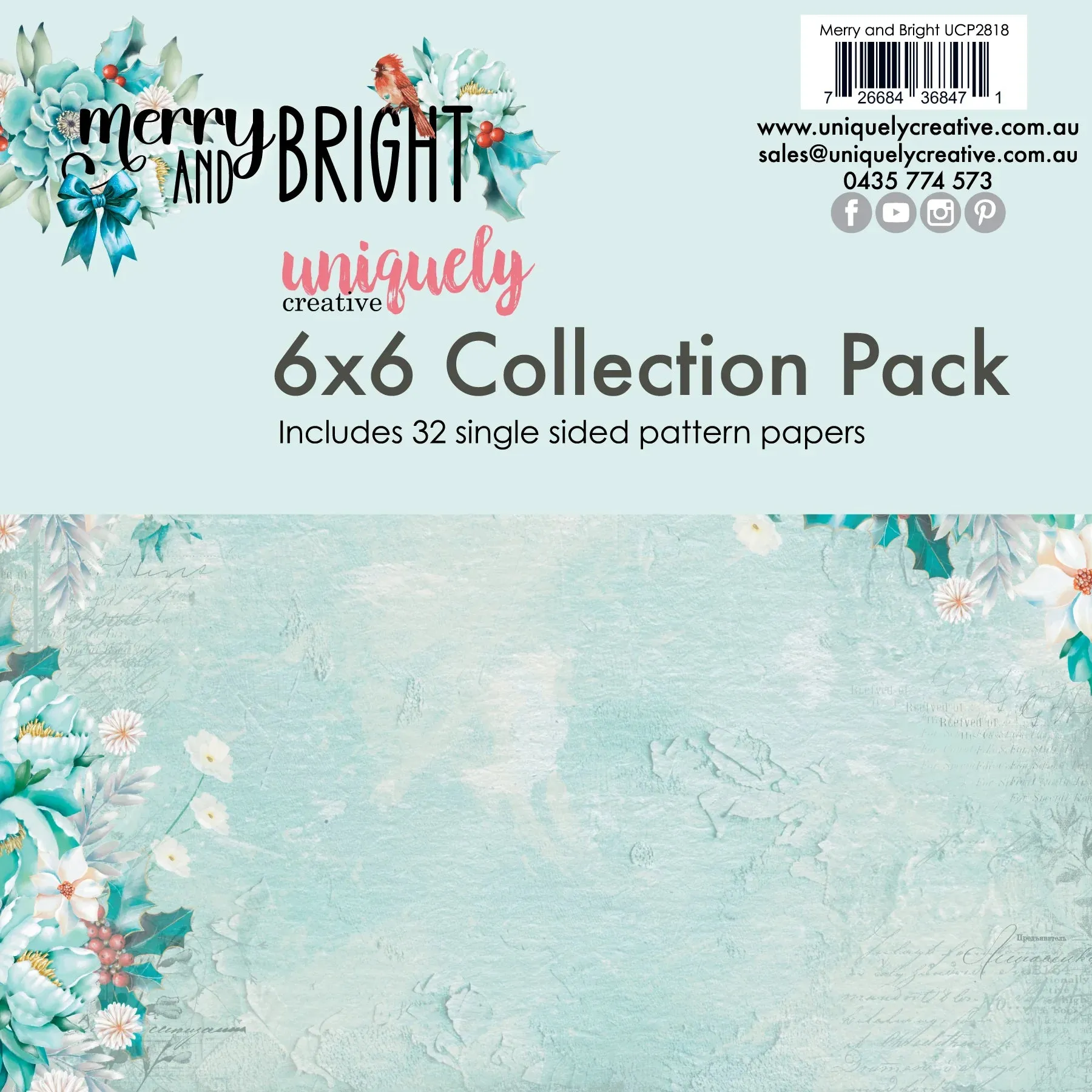 Uniquely Creative - Merry and Bright - 6 x 6 Collection Pack
