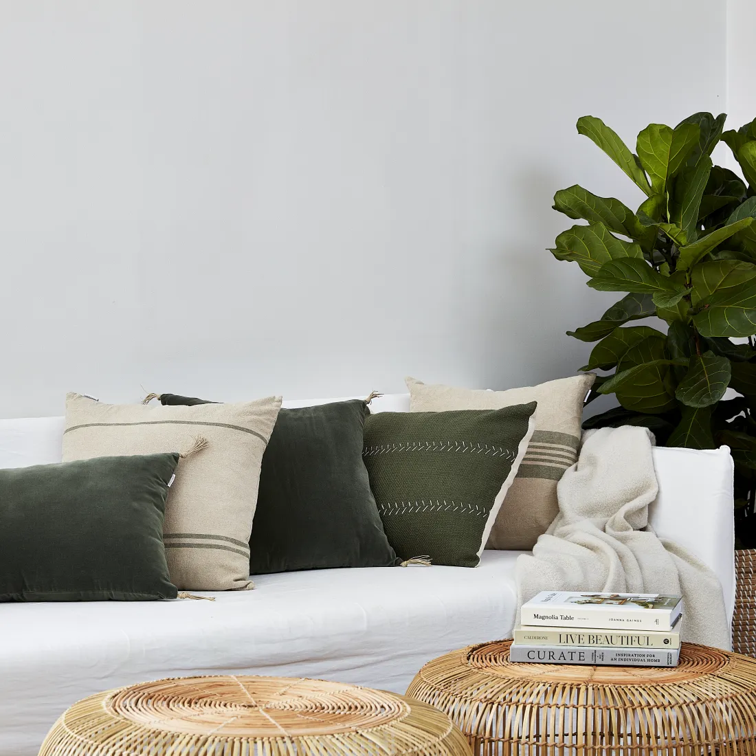 Urban Oasis Ava Square Cushion Thyme