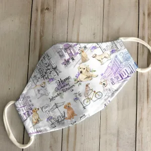 Urban, Vintage Flower And Labrador Retriever EZ07 3007 Face Mask