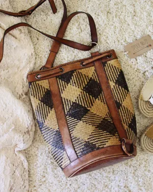 Vintage 70's Leather Bucket Tote