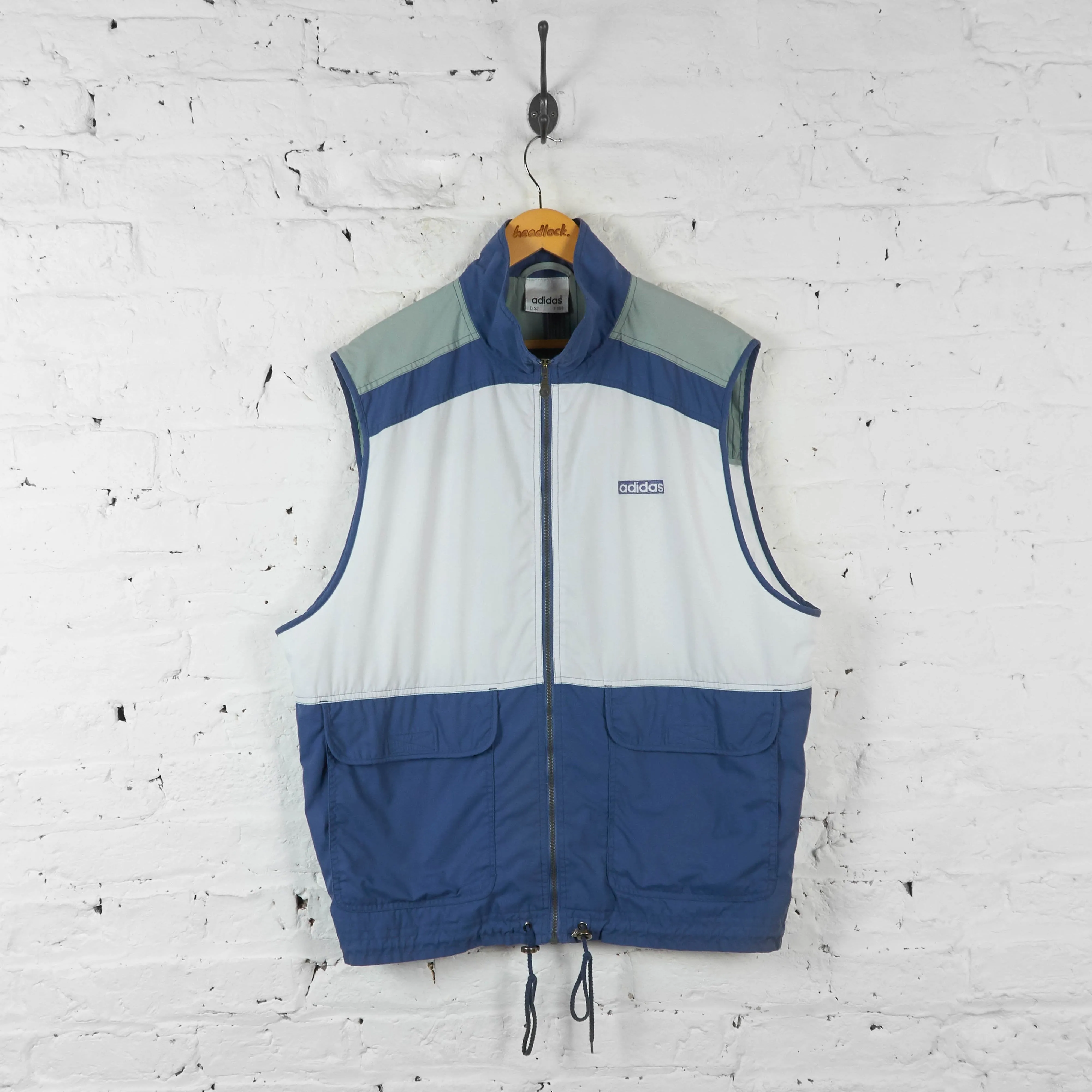 Vintage Adidas Gilet - Blue - XL