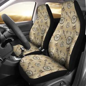 Vintage Antique Clock Pocket Watch Car Seat Covers