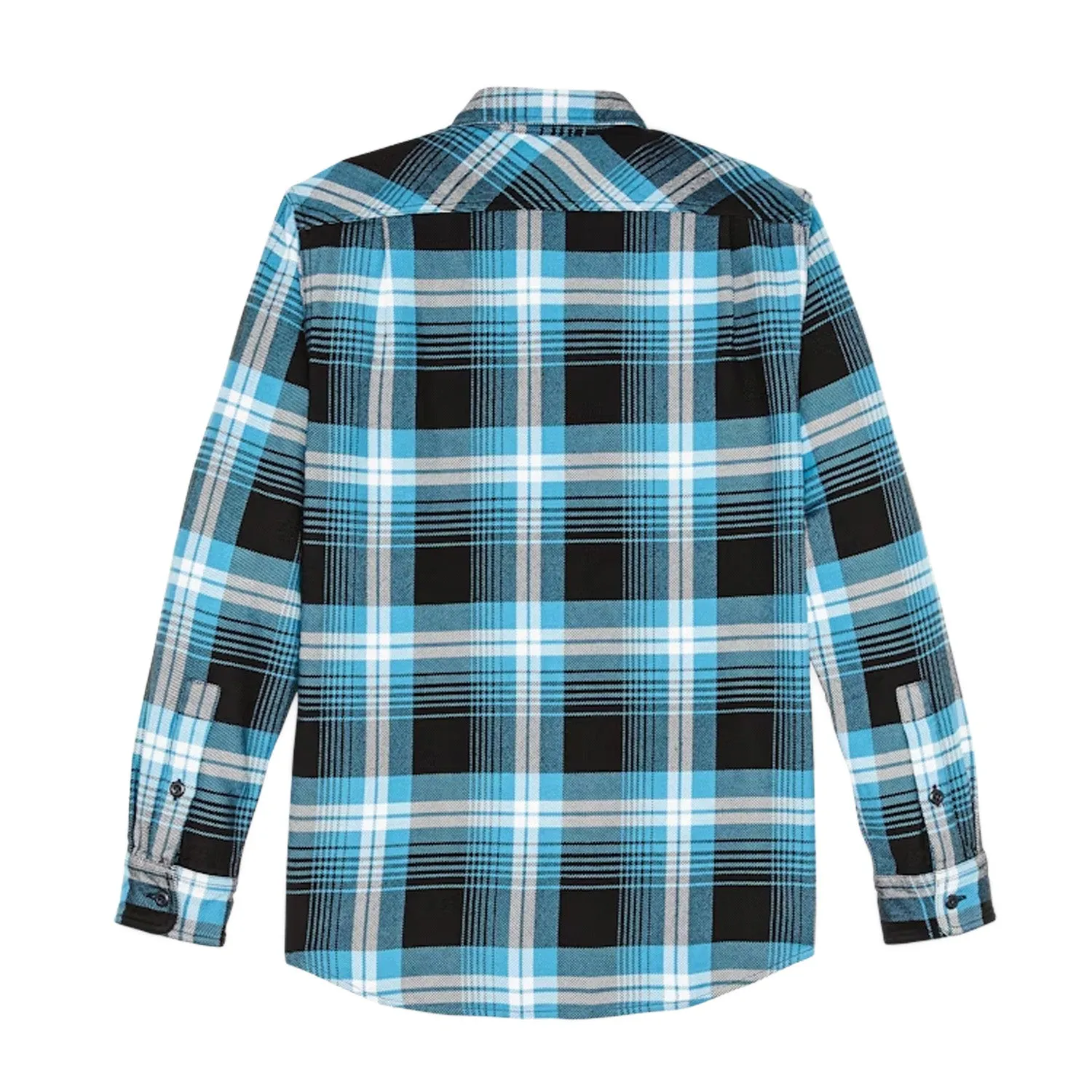 Vintage Flannel Work Shirt | Blue Black Multi Plaid
