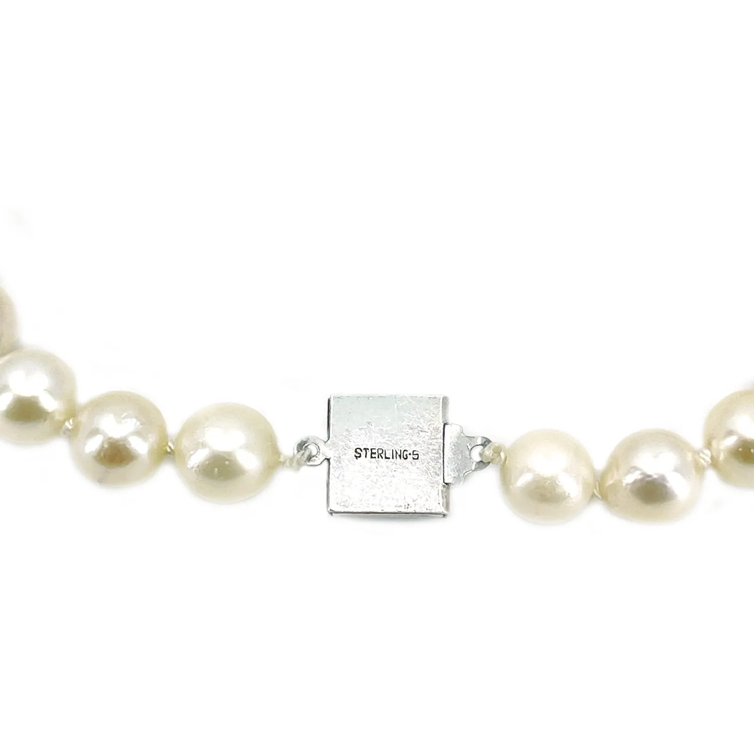 Vintage Japanese Baroque Saltwater Akoya Cultured Pearl Bracelet- Sterling Silver