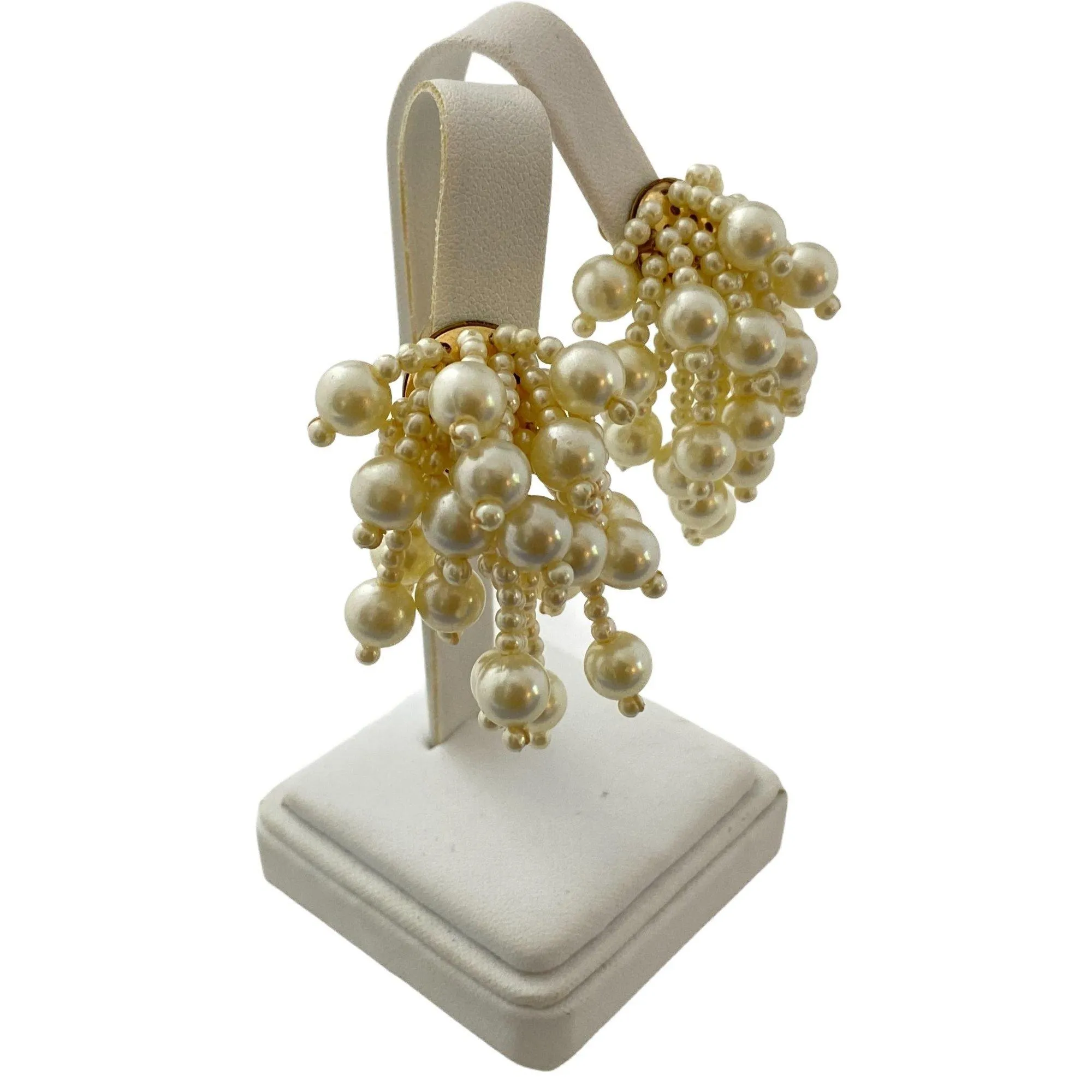 Vintage Pearl Cha Cha Statement Earrings