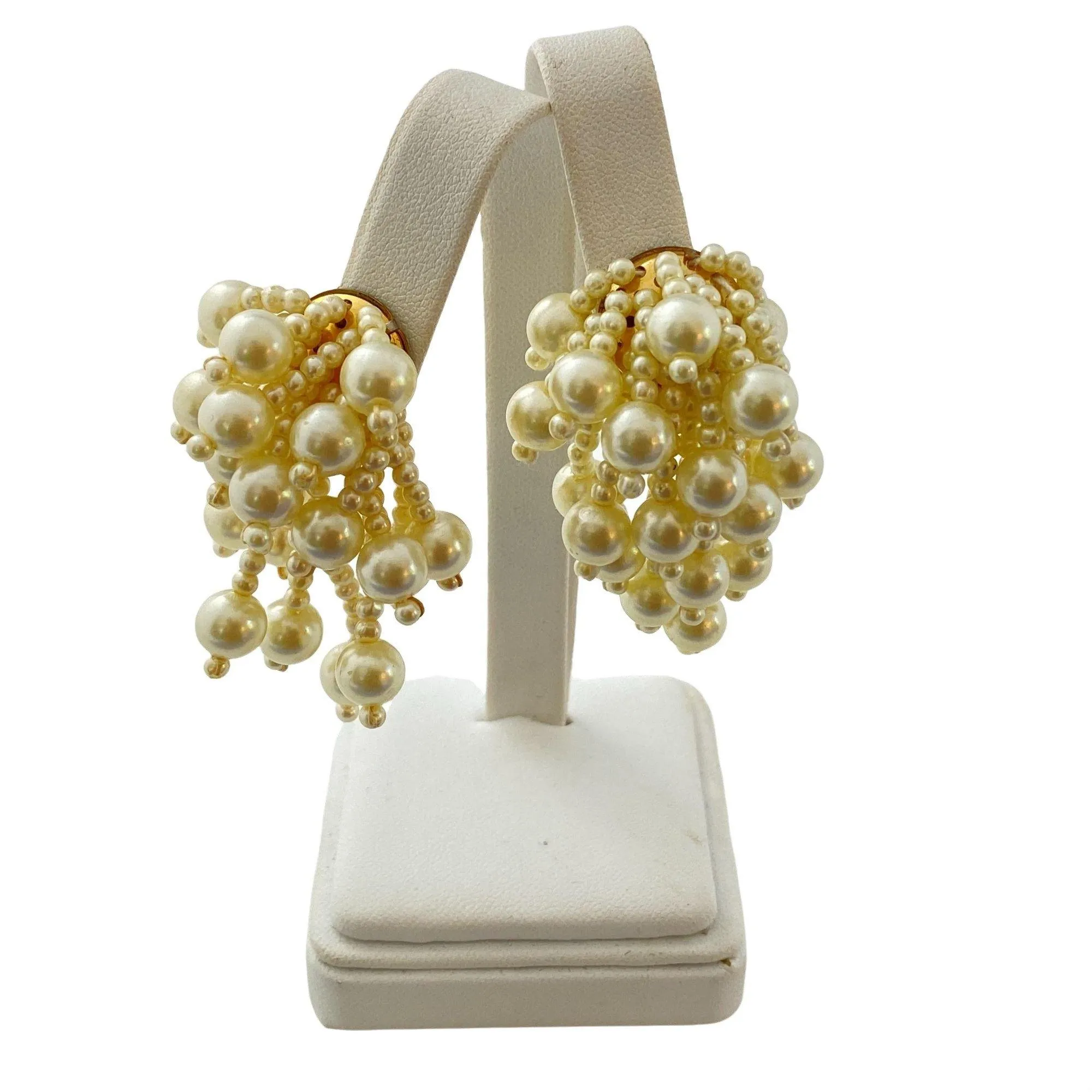 Vintage Pearl Cha Cha Statement Earrings