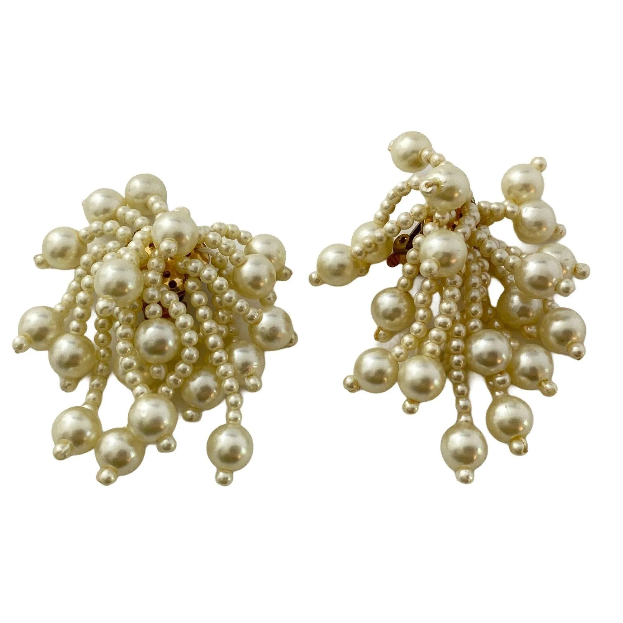 Vintage Pearl Cha Cha Statement Earrings