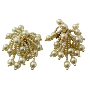 Vintage Pearl Cha Cha Statement Earrings