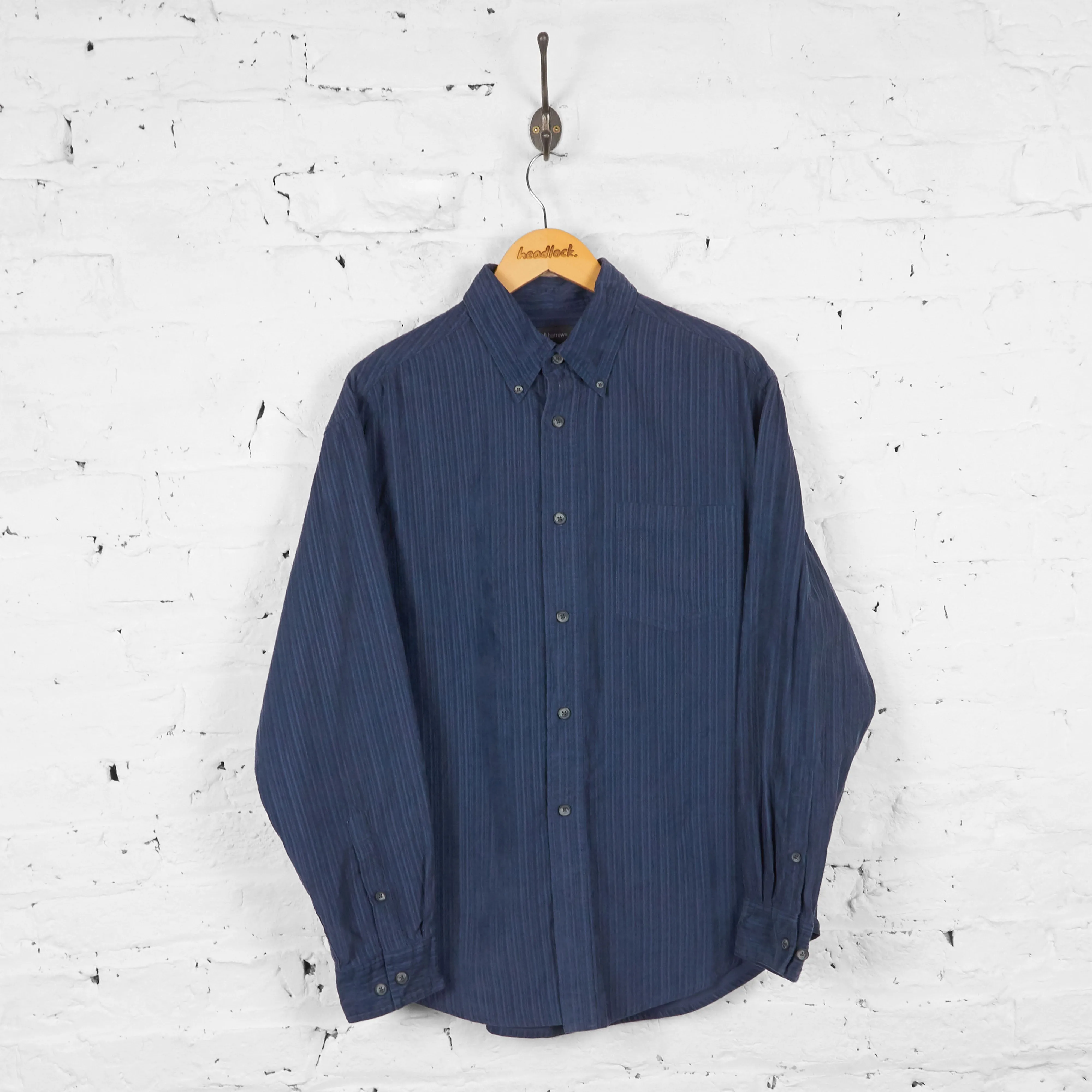 Vintage Striped Shirt - Blue - M