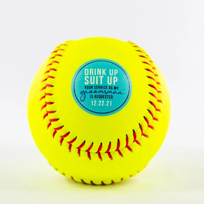 Wedding Photo, Printed Softball