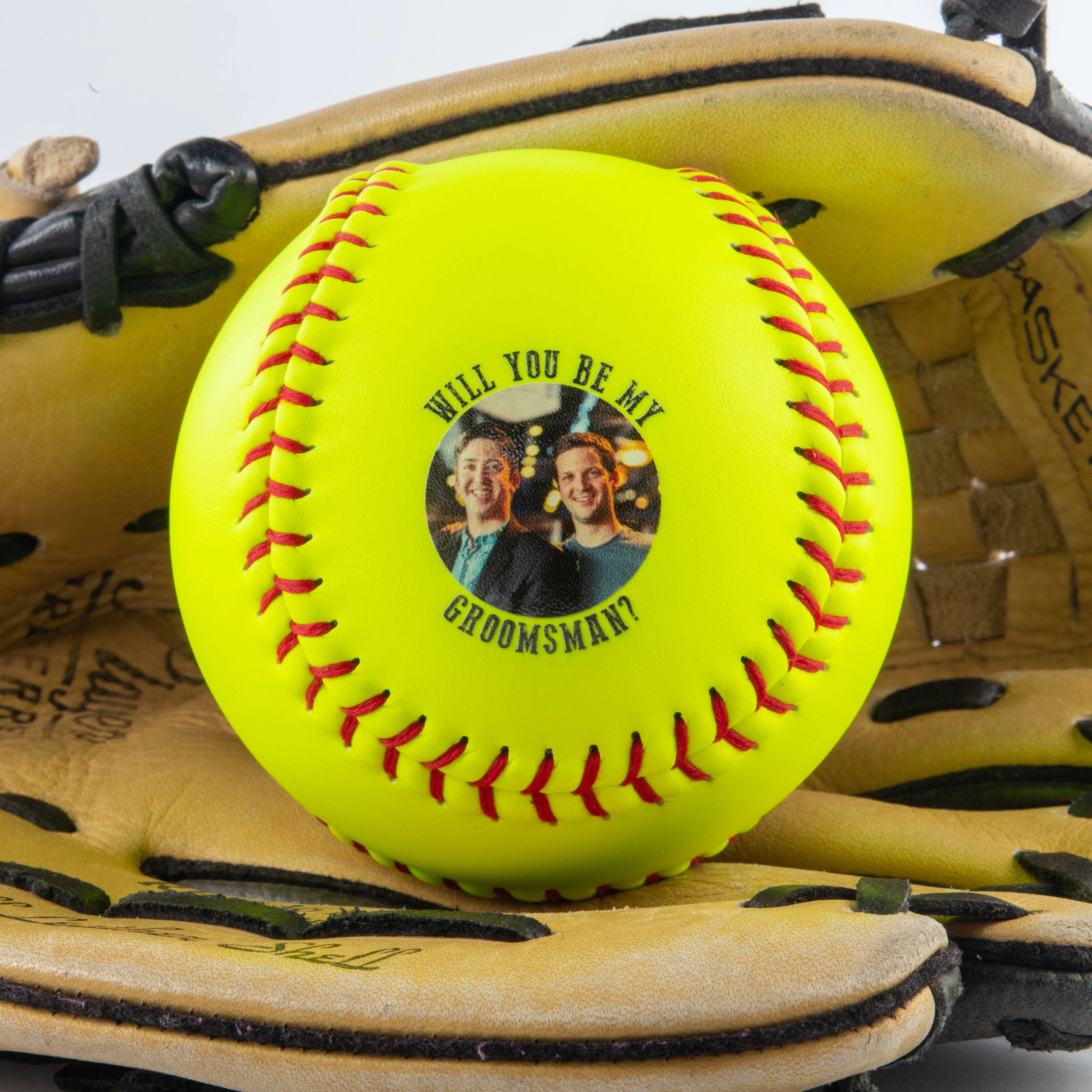 Will You Be My? Photo, Printed Softball