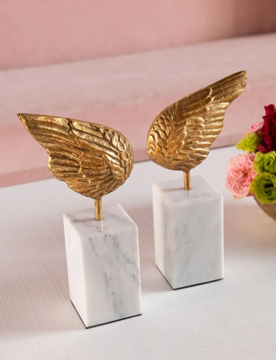Wings Statue Pair / Gold Leaf