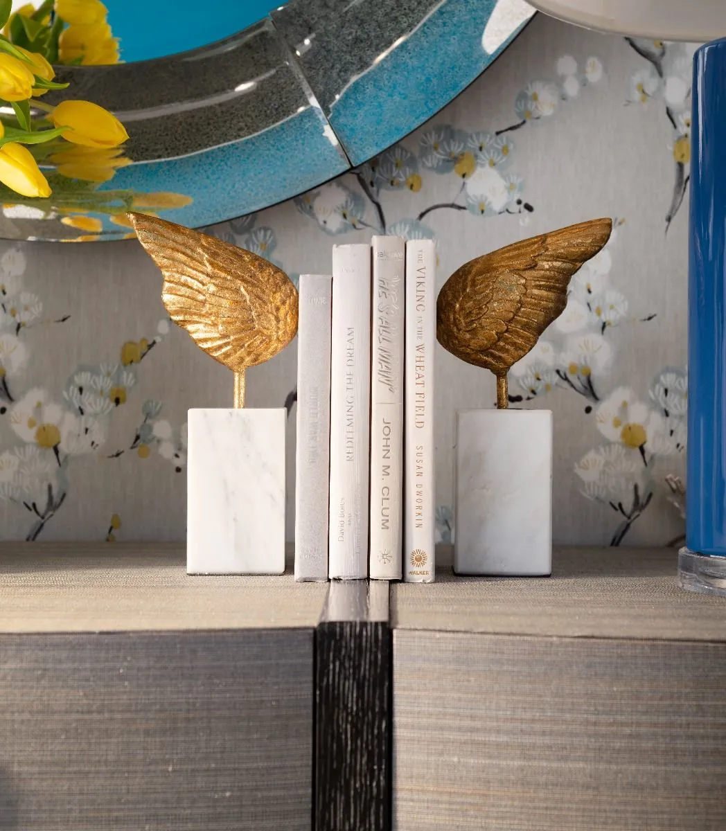 Wings Statue Pair / Gold Leaf