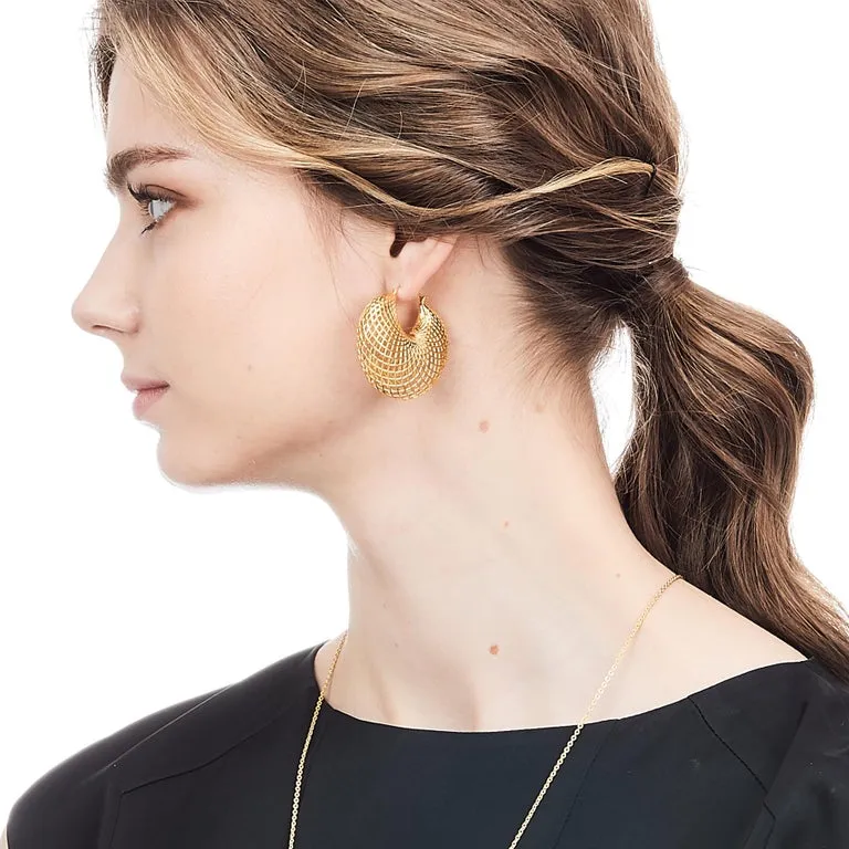Yemyungji 18 Karat Yellow Gold Blooming Drop Earrings