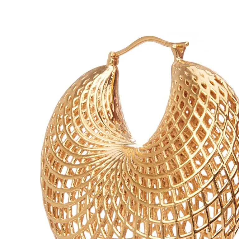 Yemyungji 18 Karat Yellow Gold Blooming Drop Earrings