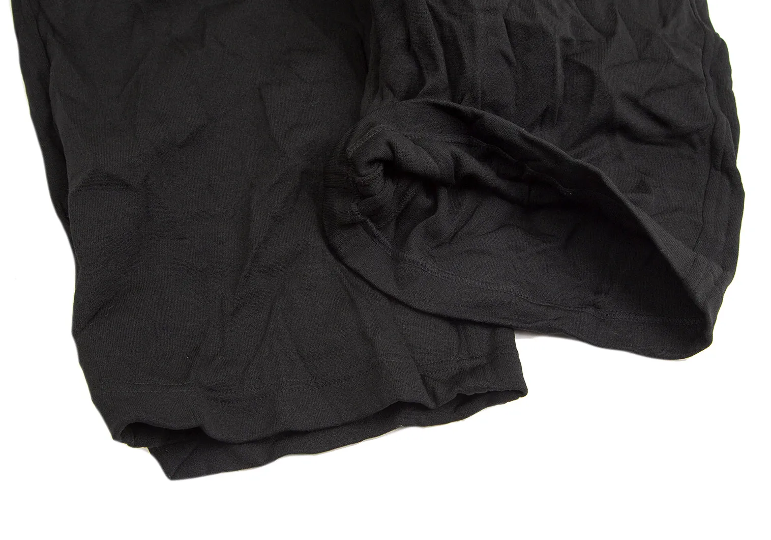 YOHJI YAMAMOTO JAPAN. Y's Striped Pocket Black Wrinkle Half Pants